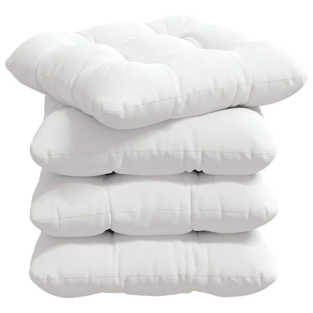Vidaxl zitkussens 4 pcs wit 45 x 45 x 12 cm stof