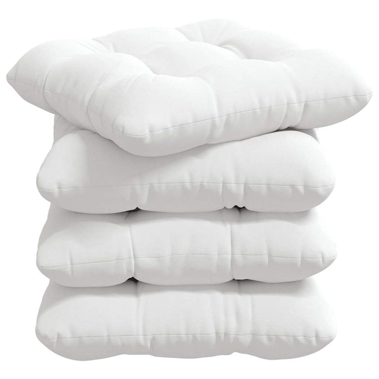 Vidaxl zitkussens 4 pcs wit 45 x 45 x 12 cm stof