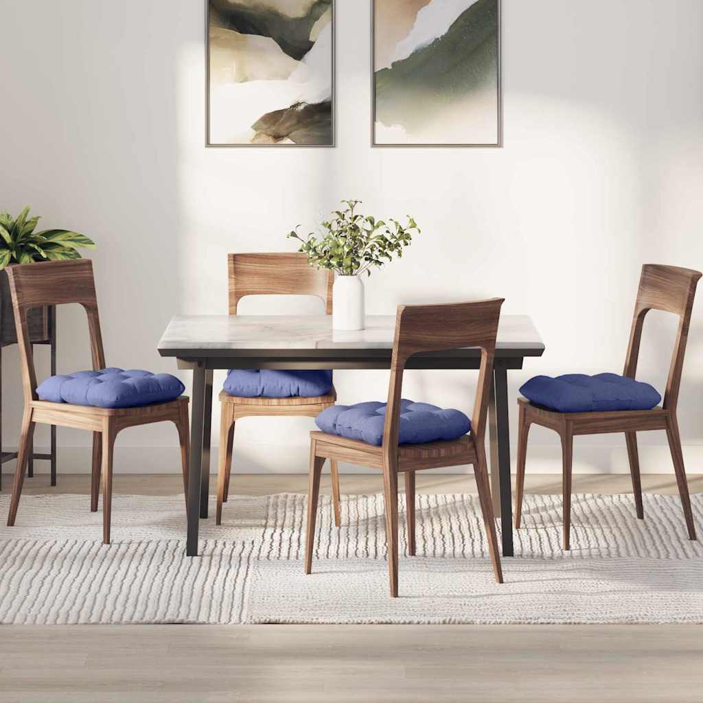 Vidaxl zitkussens 4 st stof jeans blauw 45 x 45 x 12 cm
