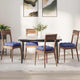 Vidaxl zitkussens 4 st stof jeans blauw 45 x 45 x 12 cm
