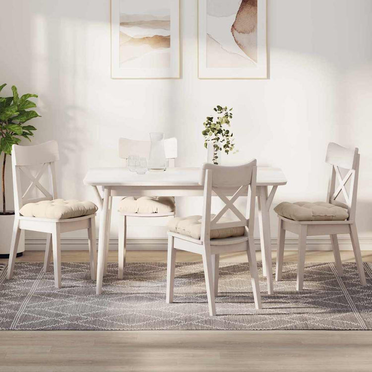 Vidaxl zitkussens 4 pcs beige 45 x 45 cm microvezel stof