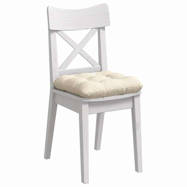Vidaxl zitkussens 4 st katoen stof crèmekleurig 45 x 45 cm