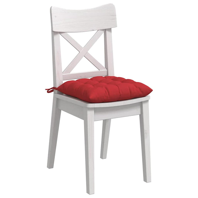 Vidaxl zitkussens 4 st stof rood 40 x 40 x 6 cm