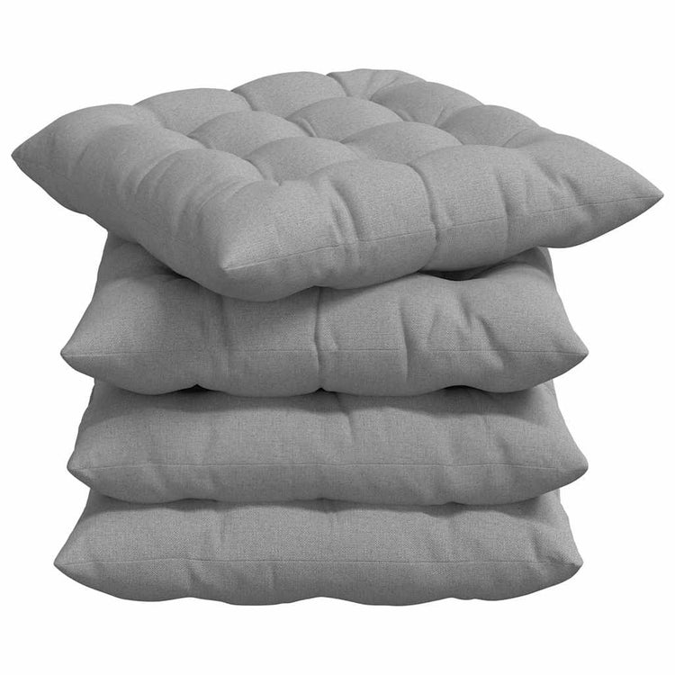Vidaxl zitkussens 4 st stof wolkengrijs 40 x 40 x 6 cm