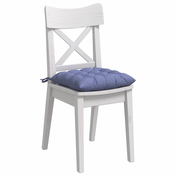 Vidaxl zitkussens 4 st stof jeans blauw 40 x 40 x 6 cm