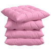Vidaxl zitkussens 4 pcs roze 40 x 40 x 6 cm stof