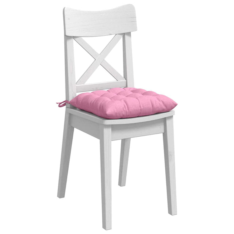 Vidaxl zitkussens 4 pcs roze 40 x 40 x 6 cm stof