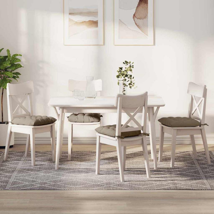 Vidaxl zitkussens 4 st microvezel taupe 40 x 40 x 6 cm