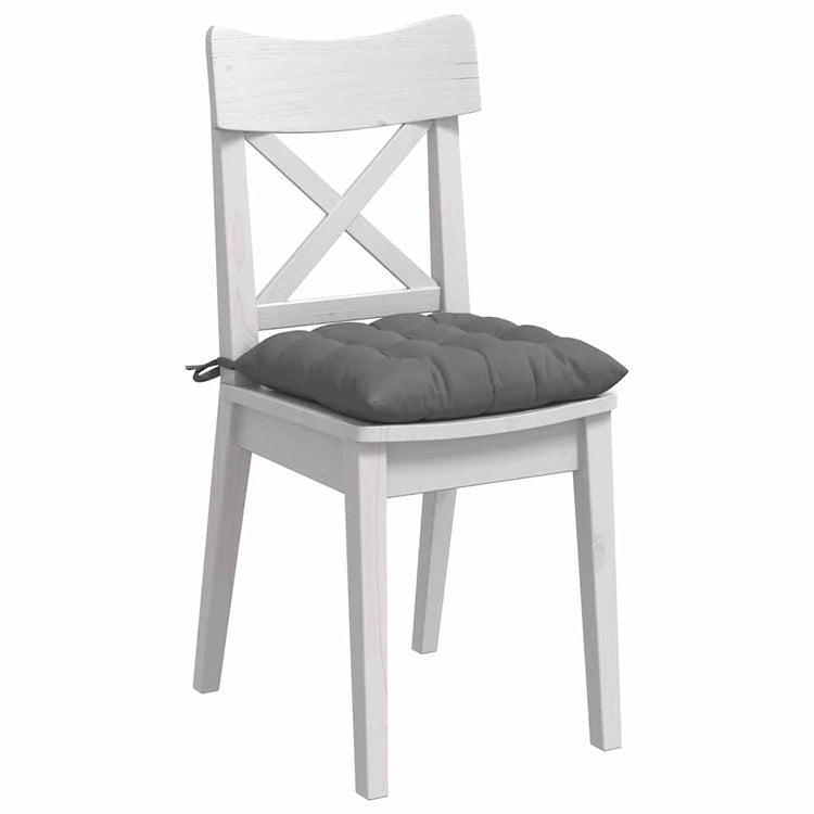 Vidaxl zitkussens 4 st microvezel donkergrijs 40 x 40 x 6 cm