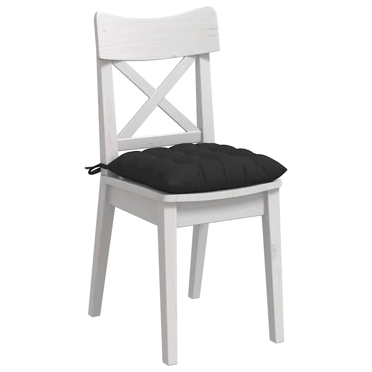 Vidaxl zitkussens 4 pcs zwart 40 x 40 x 6 cm microfibre