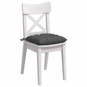 Vidaxl zitkussens 4 st katoen stof donkergrijs 40 x 40 x 6 cm - afbeelding 3