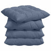 Vidaxl zitkussens 4 pcs blauw 40 x 40 x 6 cm katoen stof