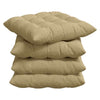 Vidaxl zitkussens 4 pcs grijs groen 40 x 40 x 6 cm katoen stof
