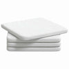 Vidaxl zitkussens 4 stuks wit 40 x 40 x 3 cm stof