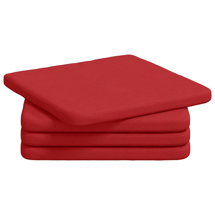 Vidaxl zitkussens 4 pcs rood 40 x 40 x 3 cm stof