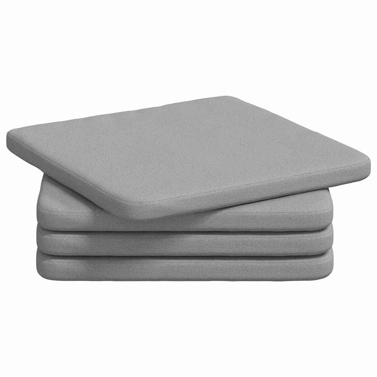 Vidaxl zitkussens 4 st stof wolkengrijs 40 x 40 x 3 cm