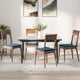 Vidaxl zitkussens 4 st fluweel blauw 40 x 40 x 3 cm