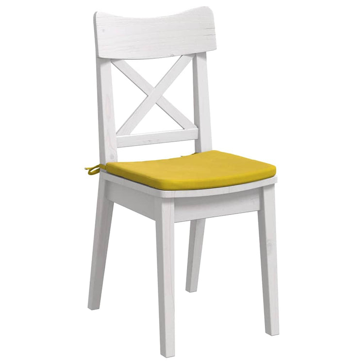 Vidaxl zitkussens 4 st fluweel geel 40 x 40 x 3 cm