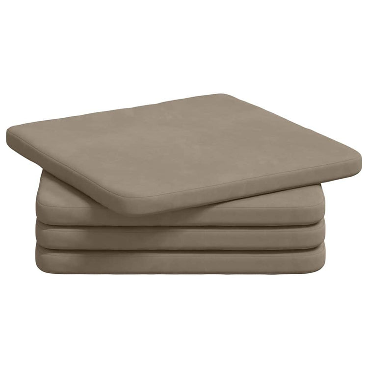 Vidaxl zitkussens 4 pcs taupe 40 x 40 x 3 cm microvezel stof
