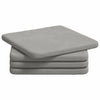 Vidaxl zitkussens 4 pcs lichtgrijs 40 x 40 x 3 cm microvezel stof