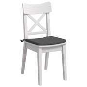 Vidaxl zitkussens 4 st katoen stof donkergrijs 40 x 40 x 3 cm - afbeelding 3