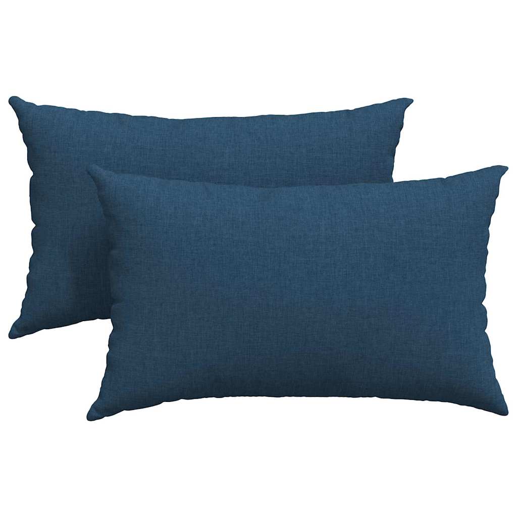 Vidaxl sofa kussens 2 pcs blauw 50 x 30 cm stof
