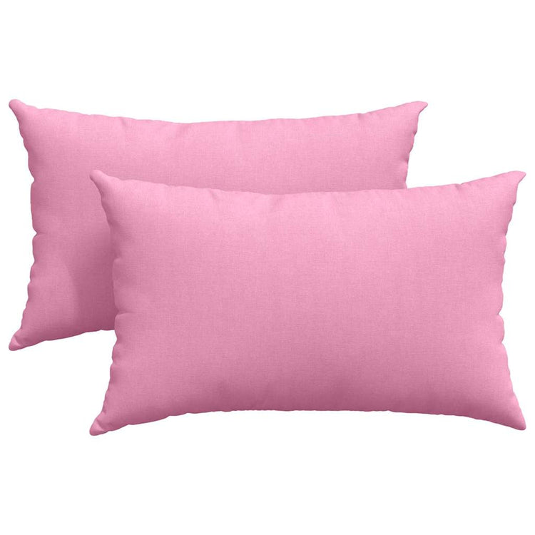 Vidaxl sofa kussens 2 st stof roze 50 x 30 cm