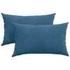 Vidaxl sofa kussens 2 stuks blauw 50 x 30 cm cordstof