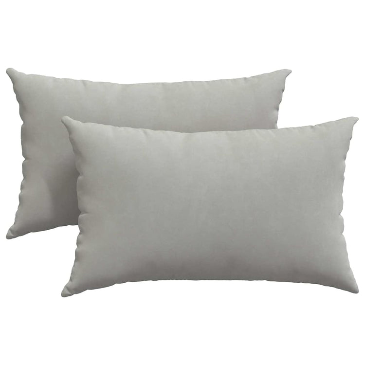 Vidaxl sofa kussens 2 st stof lichtgrijs 50 x 30 cm