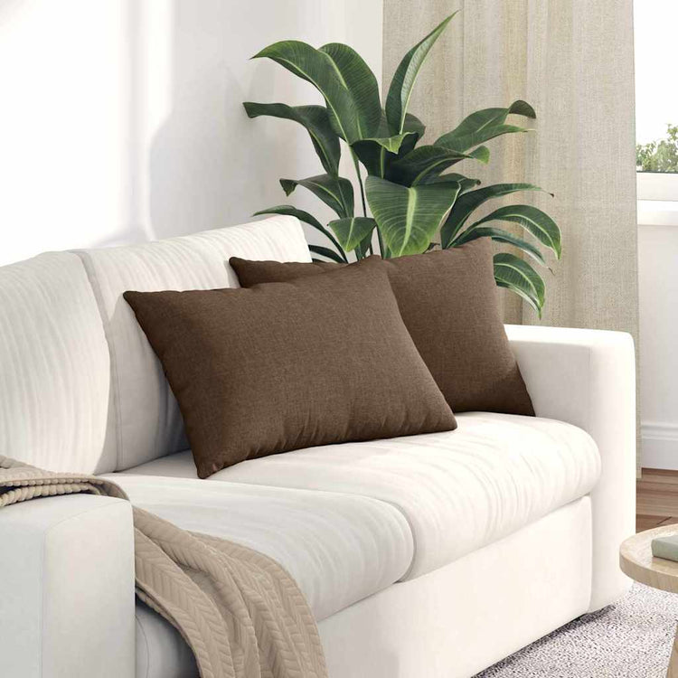 Vidaxl sofa kussens 2 pcs bruin 60 x 40 cm stof