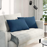 Vidaxl sofa kussens 2 st stof blauw 60 x 40 cm - afbeelding 1