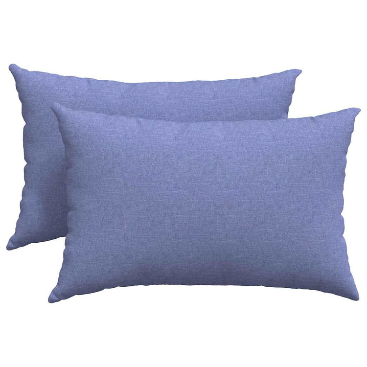 Vidaxl sofa kussens 2 st stof jeans blauw 60 x 40 cm