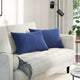 Vidaxl sofa kussens 2 stuks politieblauw 60 x 40 cm cordstof