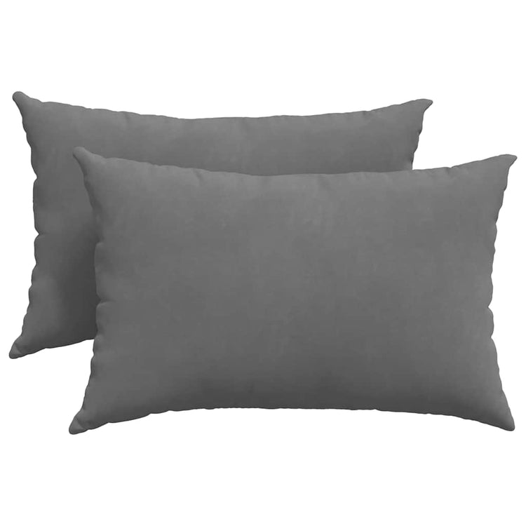 Vidaxl sofa kussens 2 st stof donkergrijs 60 x 40 cm
