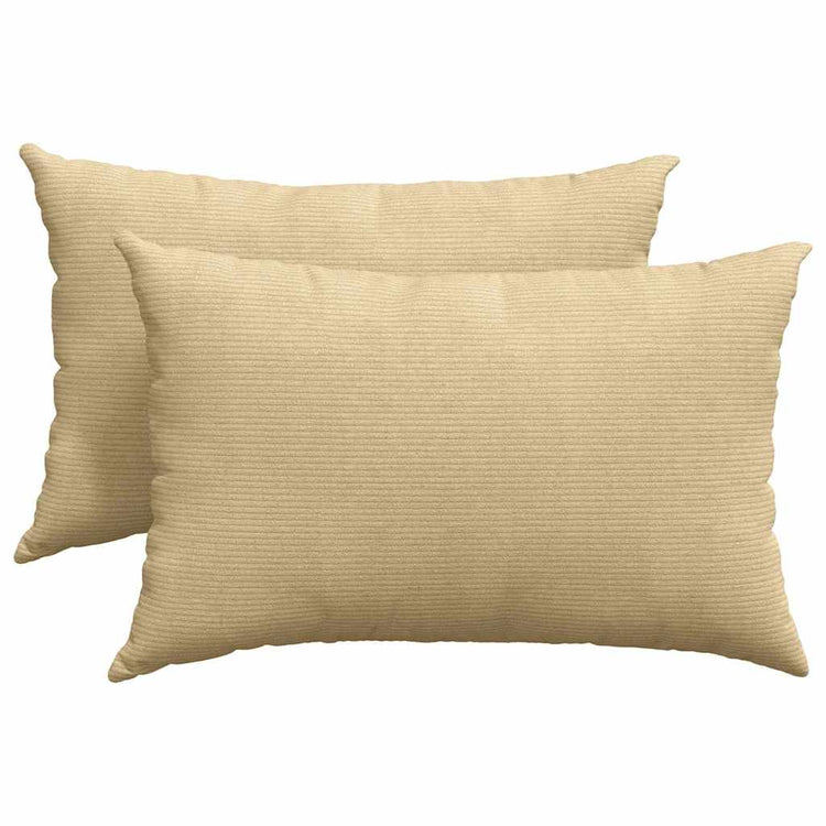 Vidaxl sofa kussens 2 stuks grijs groen 60 x 40 cm cordstof