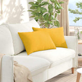 Vidaxl sofa kussens 2 stuks lichtgeel 60 x 40 cm cordstof - afbeelding 1