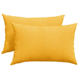 Vidaxl sofa kussens 2 stuks lichtgeel 60 x 40 cm cordstof - afbeelding 2