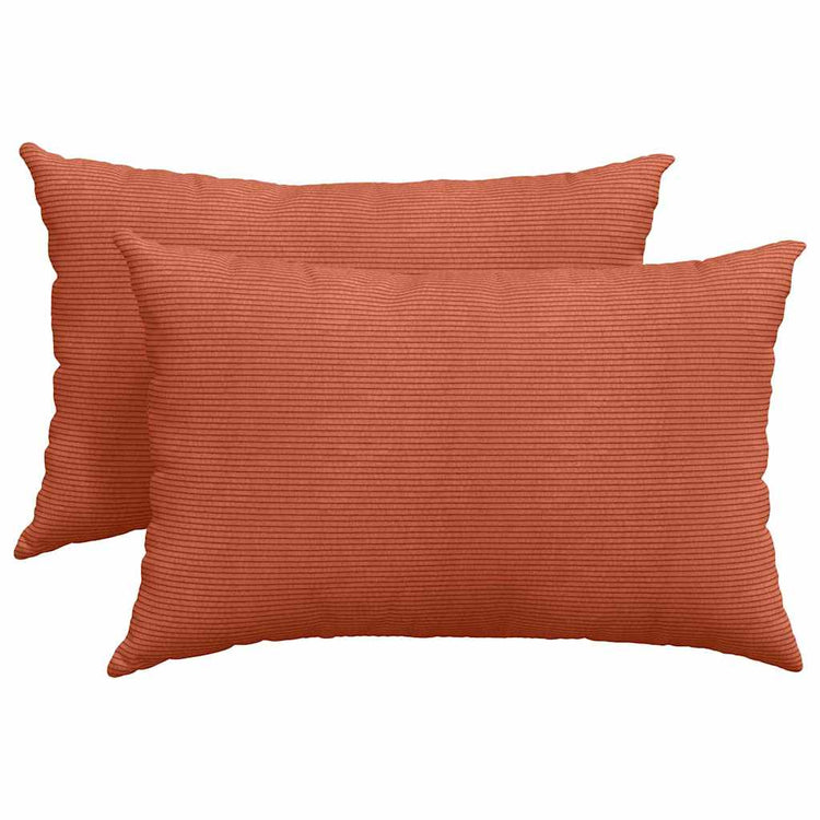 Vidaxl sofa kussens 2 stuks rood-oranje 60 x 40 cm cordstof