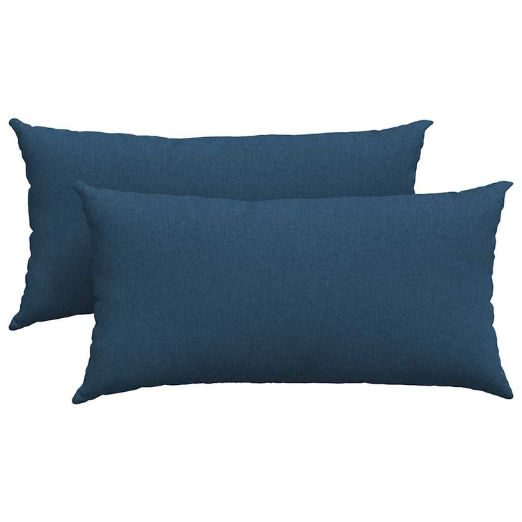 Vidaxl sofa kussens 2 st stof blauw 80 x 40 cm
