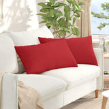 Vidaxl sofa kussens 2 st stof rood 80 x 40 cm - afbeelding 1