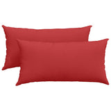 Vidaxl sofa kussens 2 st stof rood 80 x 40 cm - afbeelding 2