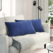Vidaxl sofa kussens 2 stuks politieblauw 80 x 40 cm cordstof - afbeelding 1