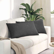 Vidaxl sofa kussens 2 stuks donkergrijs 80 x 40 cm cordstof - afbeelding 1