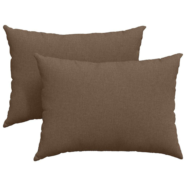Vidaxl sofa kussens 2 st stof bruin 70 x 50 cm