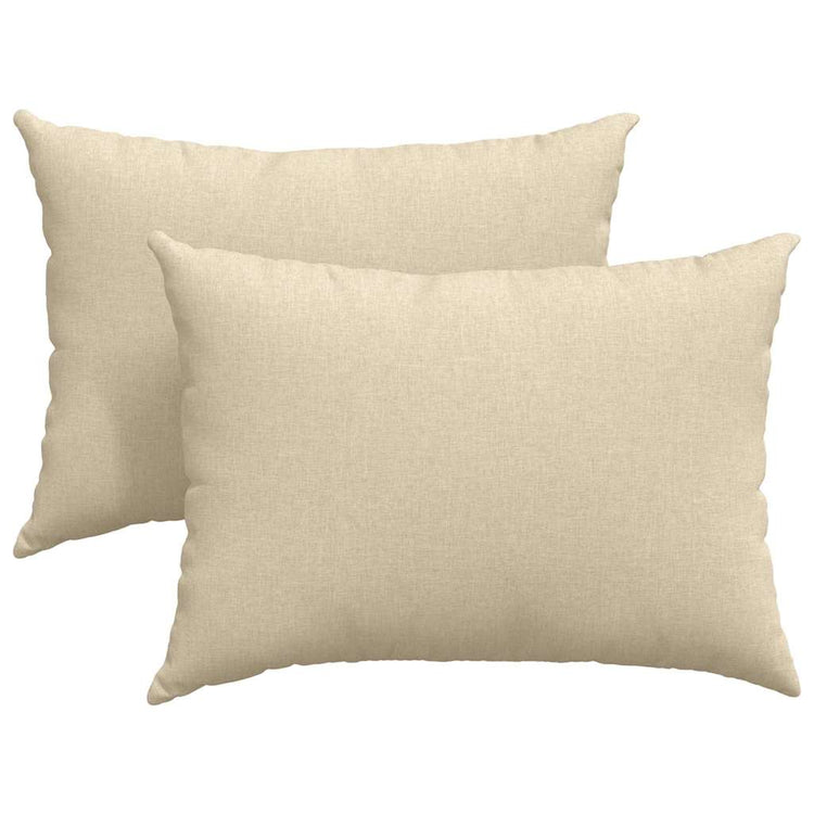 Vidaxl sofa kussens 2 st stof crème 70 x 50 cm
