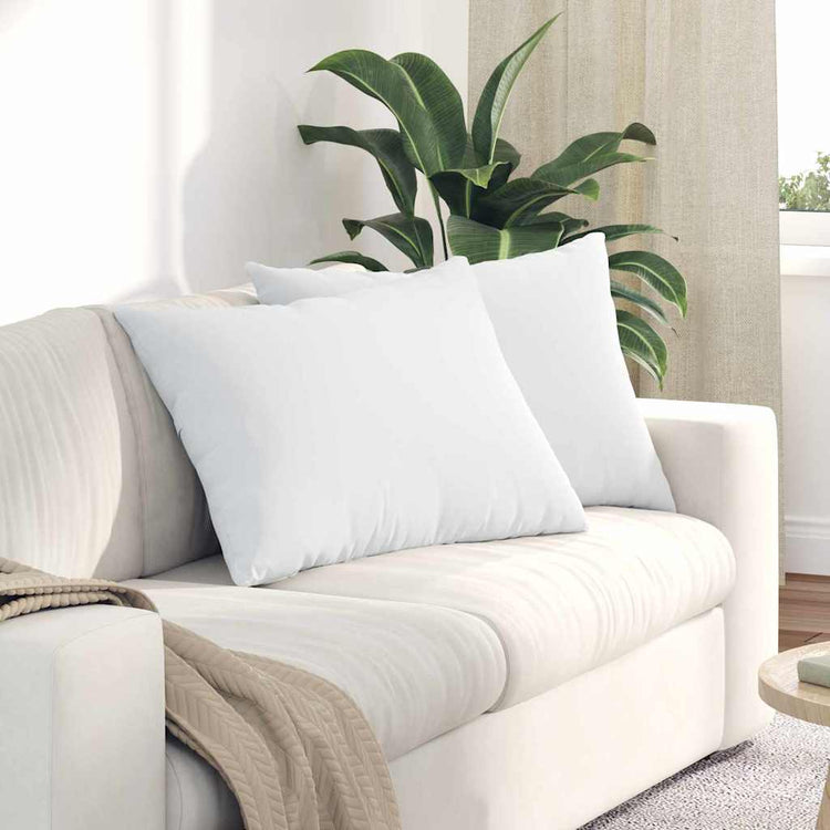 Vidaxl sofa kussens 2 st stof wit 70 x 50 cm
