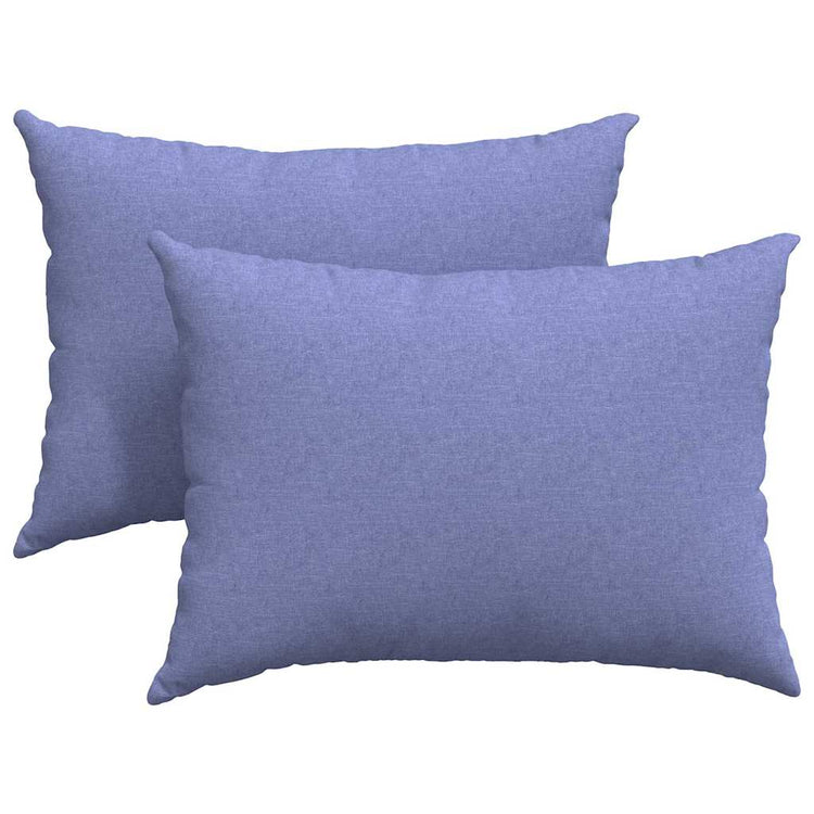 Vidaxl sofa kussens 2 st stof jeans blauw 70 x 50 cm