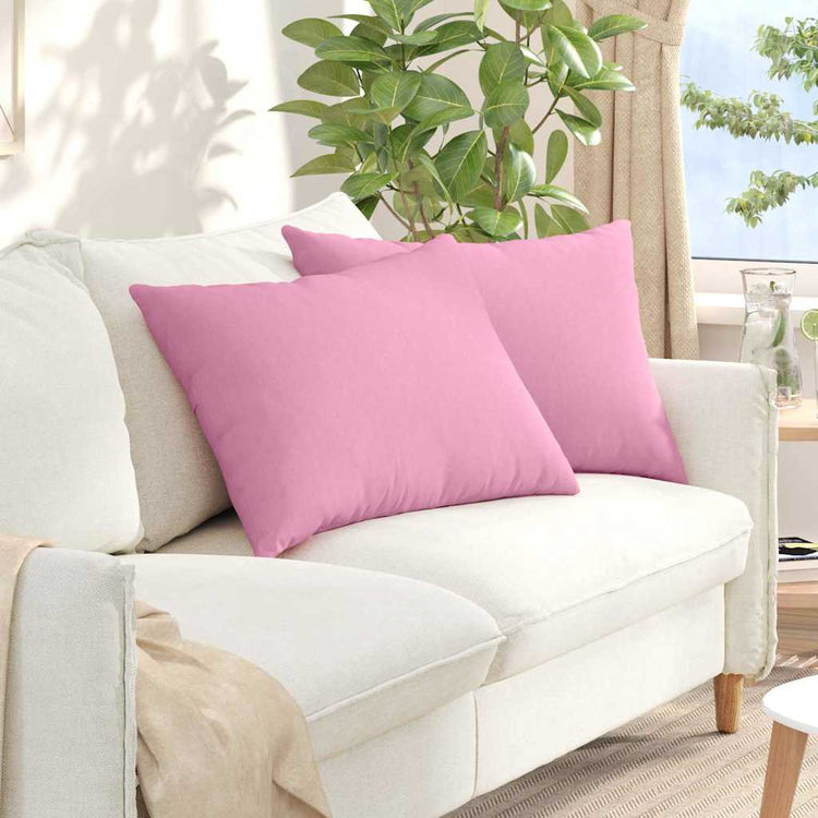 Vidaxl sofa kussens 2 st stof roze 70 x 50 cm