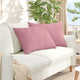 Vidaxl sofa kussens 2 stuks roze 70 x 50 cm cordstof