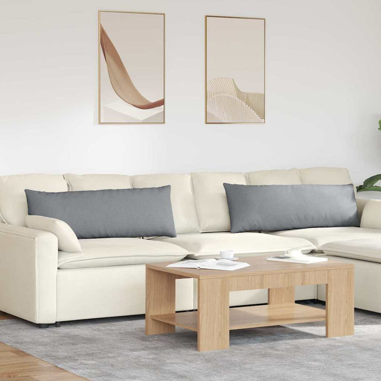 Vidaxl sofa kussens 2 st stof lichtgrijs 120 x 40 cm